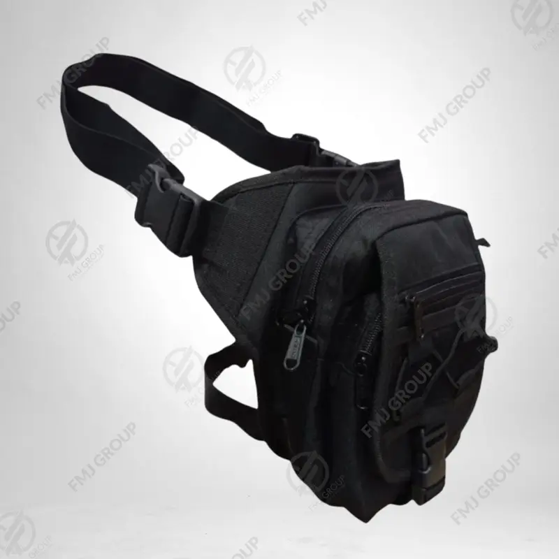 Tas Paha Tactical Slingbag Selempang Tas Pinggang Hitam cowok pria multifungsi Waistbag casual 0