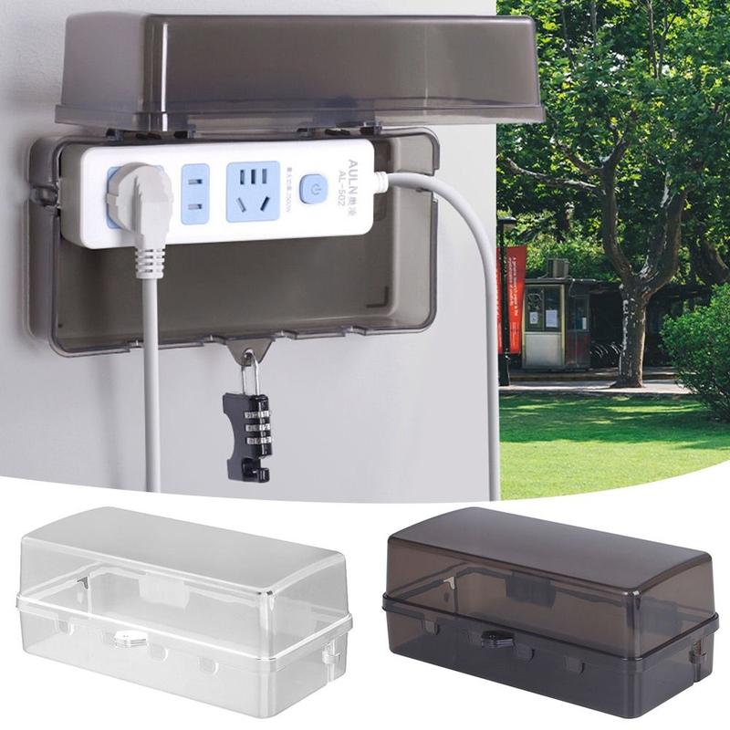Product Introduction of Portable Plastic Plug Box Anti-theft Weatherproof Cable Management Box Waterproof Protect Outlet Power Strip Storage Box Outdoor 15