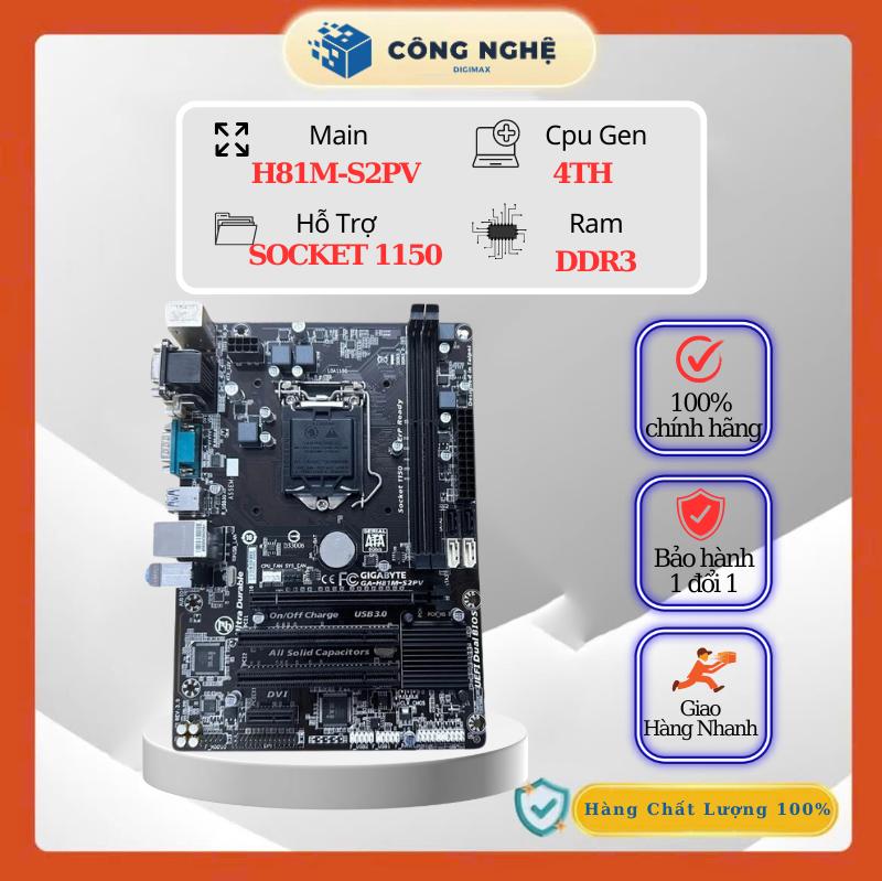  Bo Mach Mainboard Intel H81 H61 B75 - Ram DDR3 - Socket 1150 1155 - Kèm Keo Tản Nhiệt PE Sata III 