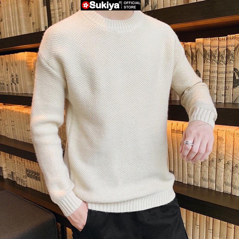 Áo Len Nam Cổ Tròn Dệt Hạt Gạo SUKIYA Chất Dày Dặn Mềm Mại AL41 Menswear aolennam