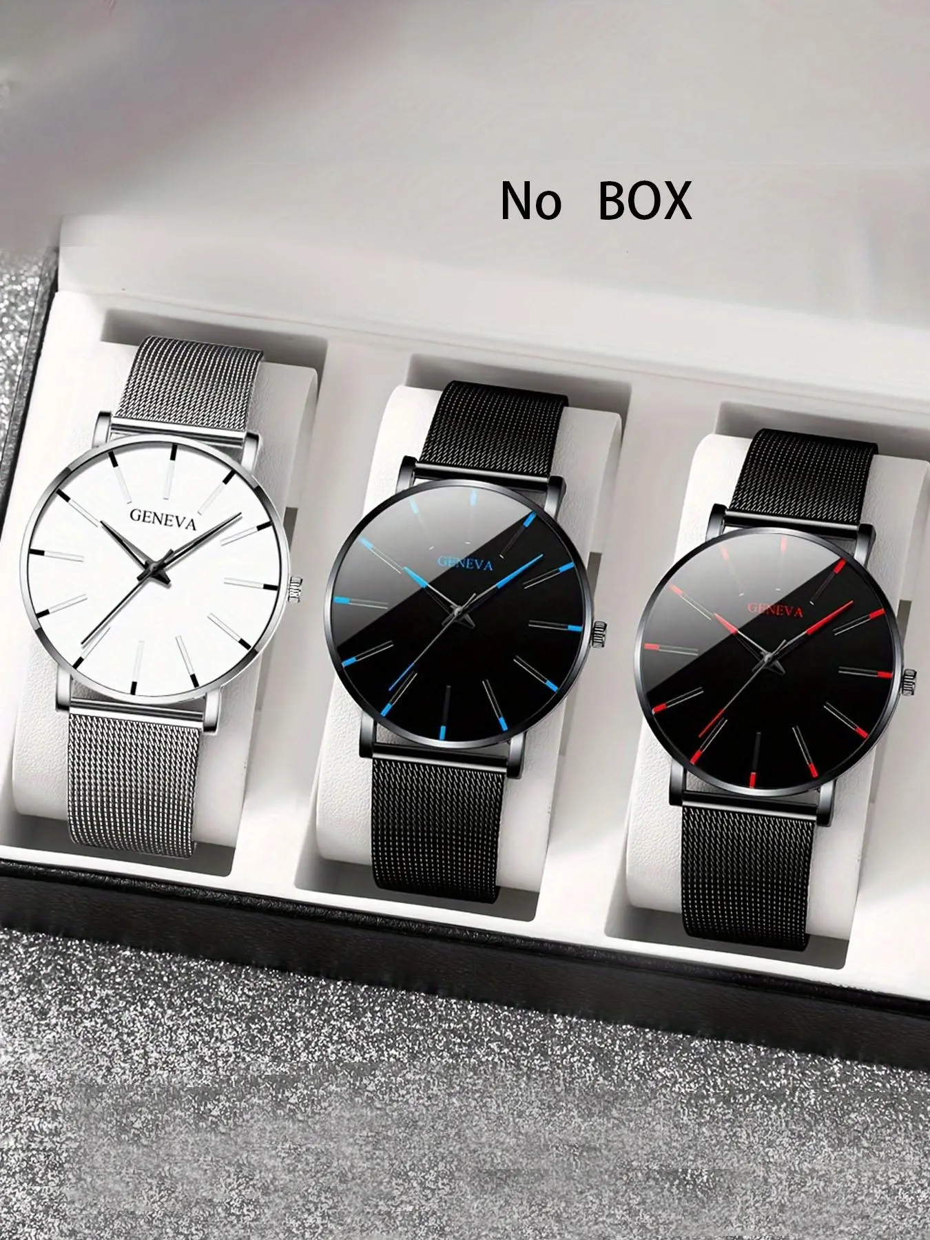Men's Fashion Quartz Watch Set without Box, Fashion Watch for Party, Daily Clothing Decor, Trendy All-match & Exquisite Watch for Birthday Gift