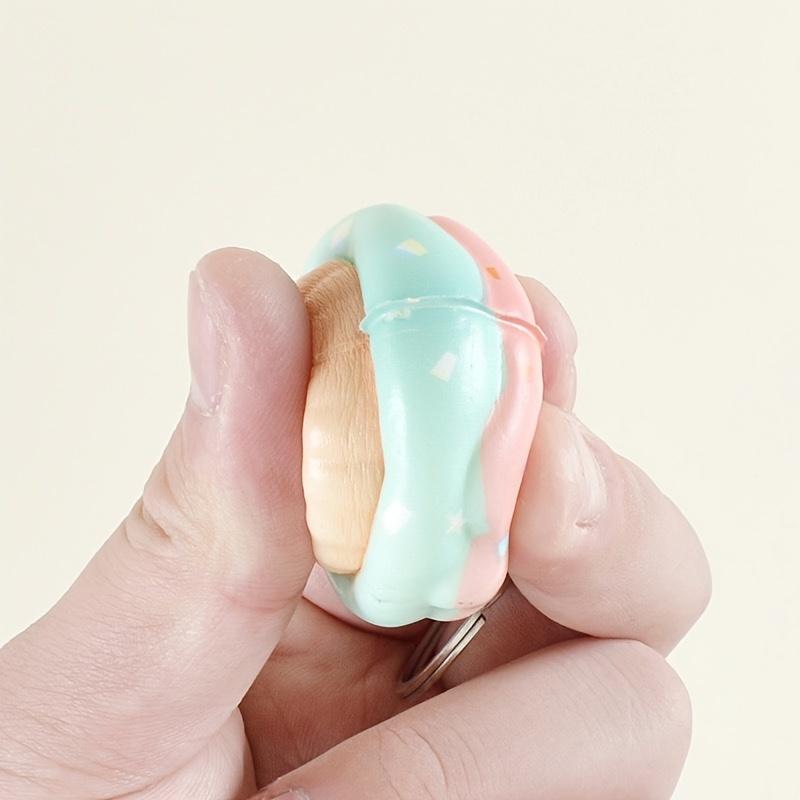 Product Introduction of Cute Ice Cream Keychain Set: Stress Toy, Ice cream Shape Squishes Toy, PU Sensory Fidget Toys Cute Cartoon Key Rings For Kids' Parties And Goodie Bags 2