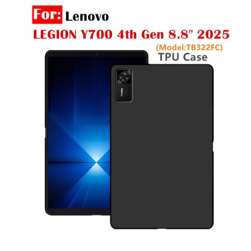 asdfger Chất lượng cao TPU Vỏ máy tính bảng Chống trầy xước Siêu mỏng Nắp lưng TB322FC Mềm mại Chống sốc Bìa máy tính bảng for Ốp lưng Lenovo LEGION Y700 2025 thế hệ thứ 4 8.8 inch Bảo vệ máy tính bảng