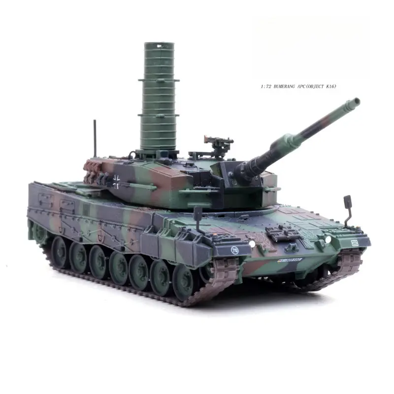 1:72 alloy model Leopard 2A4 main battle tank German NATO three-color camouflage military model