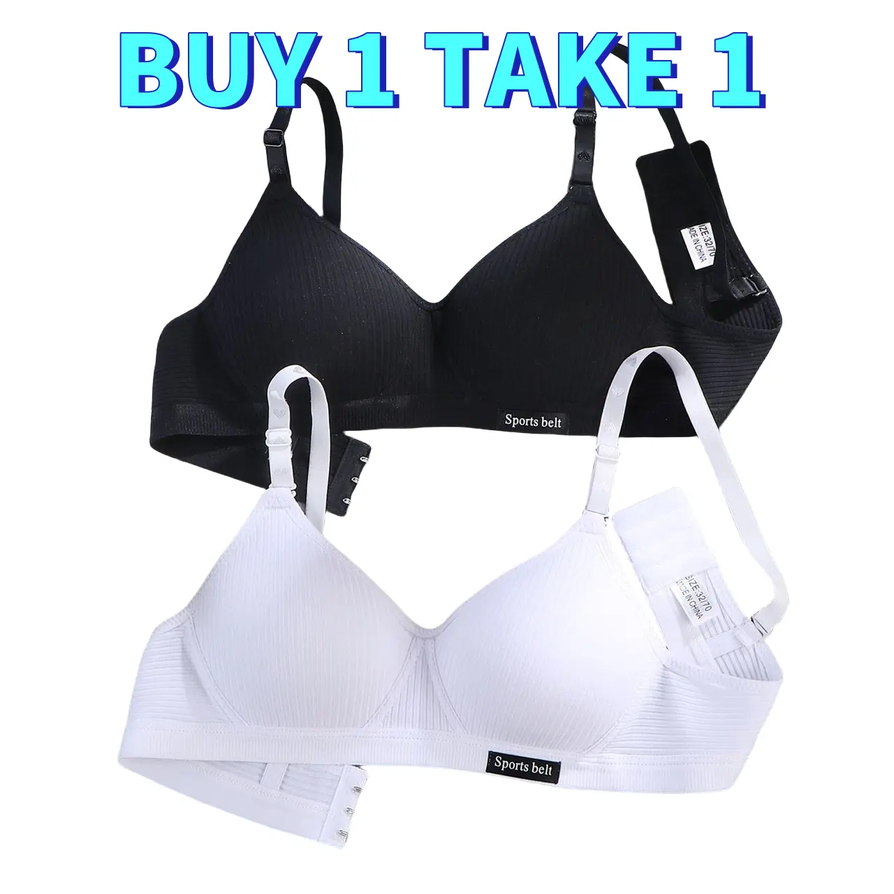 Buy 1 Take 1 Popular Girl Size Push up Large Thin Bra Underwear without Steel Ring high quality bra Womenswear Women Comfort Innerwear Lady Bridal Minimalist Basic