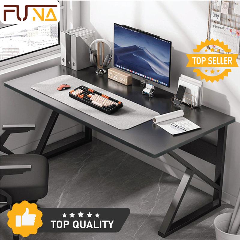 Bàn làm việc Gaming chân K mặt thẳng diện tích lớn, để PC, khung sắt hộp 40x20mm sơn tĩnh điện chắc chắn, mặt bàn dày dặn 15ly có 1 lỗ đi dây điện và chịu tải trọng 60kg.