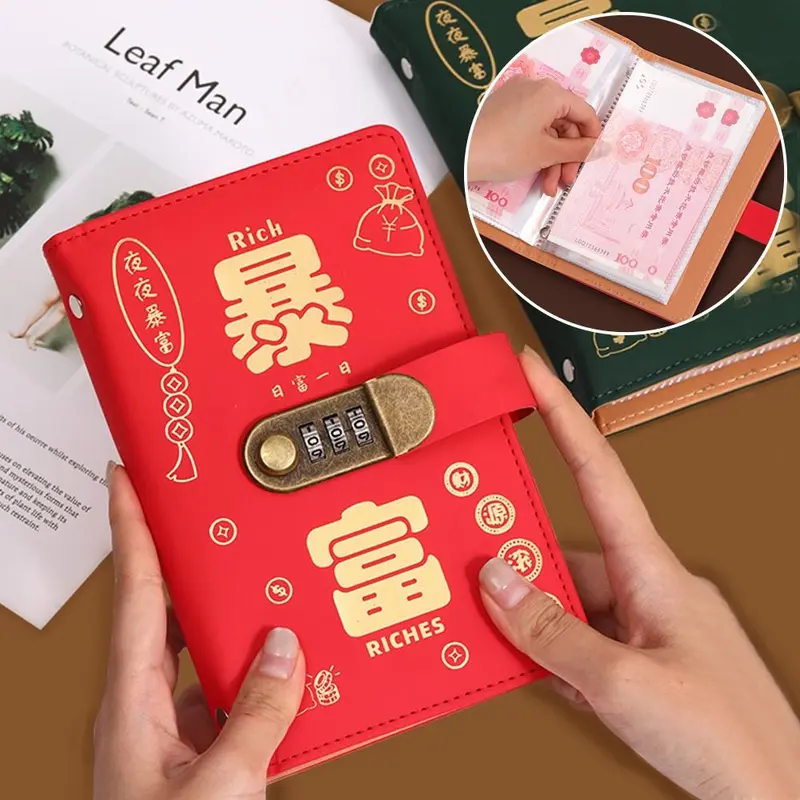 Challenges Tiết Kiệm Tiền, 100 Phong Bì, Sưu Tập Quà Tặng Năm Mới, Thử Thách Tiết Kiệm Tiền, Làm Giàu Trong Đêm, Dung Tích Lớn, Tờ Khủng Hoảng Tiết Kiệm, PU Không Thấm Nước, Chất Kết Dính Ngân Sách, Thích Hợp Cho Các Cặp Đôi 0