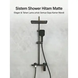 YAJU 3in1 Shower Set Kualitas Hotel | Abu Gunmetal S304 Anti Karat Panas Dingin