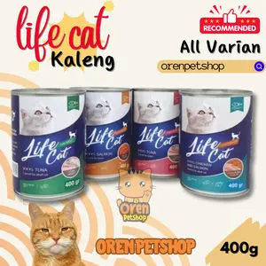 Life Cat Kaleng 400 Gram Makanan Basah Kucing Wet Food Cat Food Kitten Adult Susu Varian Tuna Salmon Baik Untuk Pencernaan Dan Daya Tahan Tubuh