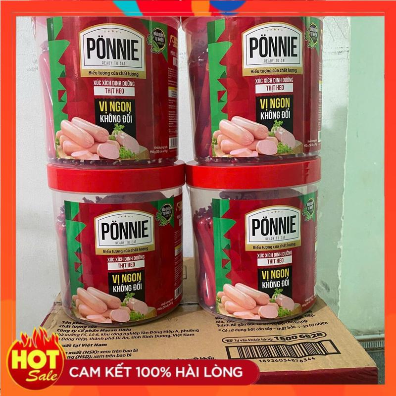 Xúc xích ponnie hộp 50 cây x 19g Cay Heo Ăn Vặt Ngon