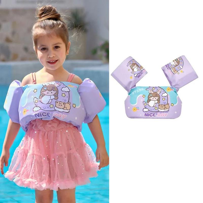 Product Introduction of ZISHIYAO Swimming Pool Floats Not Falling Off Child Float Arm Sleeve Anti Rollover Adjustable Child Buoyancy Vest Cartoon Stable Swimming Vest Summer 17