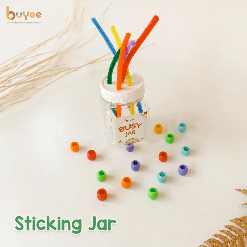 BUYEE GIFT - BUSY JAR | Mainan Montessori | Mainan Edukasi Aktivitas Sensory Anak - Paket Busy Jar Belajar Permainan bayi 4