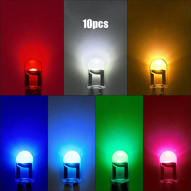 Đèn demi xi nhan đúc pha lê nhiều màu chân T10 cho xe máy ô tô xe điện lắp zin (Bộ 2 bóng) - GD23 2