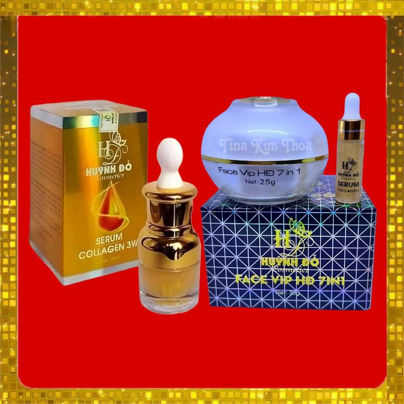 Combo Face VIP 25 gram và Serum Collagen Huỳnh Đỗ 30 ML Dưỡng Da , Skincare, Cấp Ẩm, Mềm Mịn