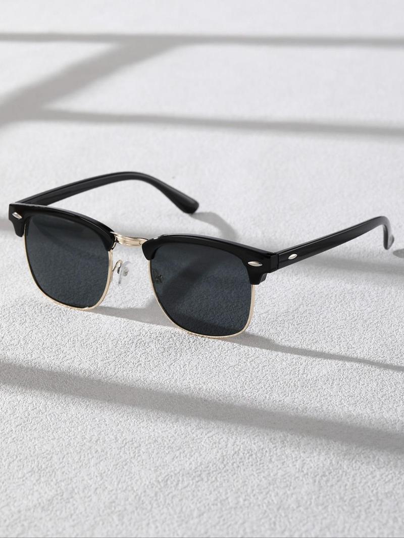 Product Introduction of Unisex Simple Modern Style Plain Color Sunglasses, Trendy Casual Sunglasses for Men Party & Daily Use, Fashion Accessories for Outdoor Activities, Girlfriend Gifts 4