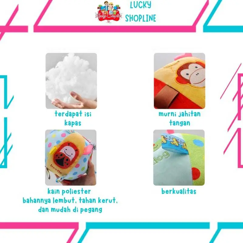 [BIG SALE] Softball Karakter Bola Mainan Bayi Baby 3