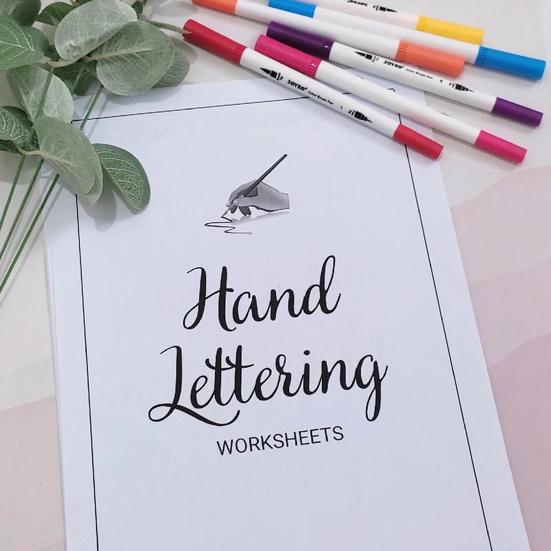 Hand Lettering Worksheet - Shop | Tokopedia