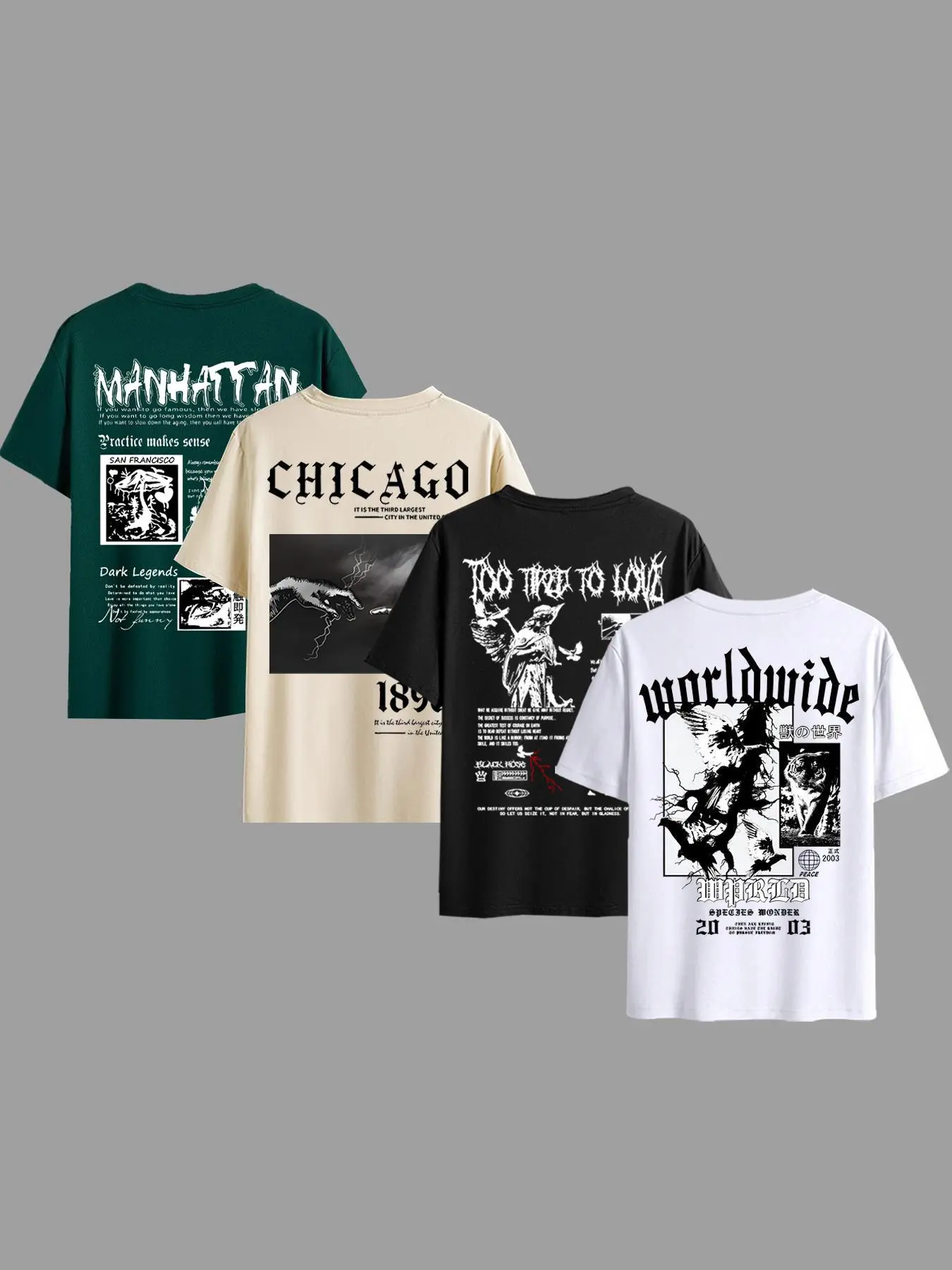 Men's Letter Graphic Round Neck Tee, Regular Fit Casual Short Sleeve T-shirt for Summer, Men's Top for Daily Wear