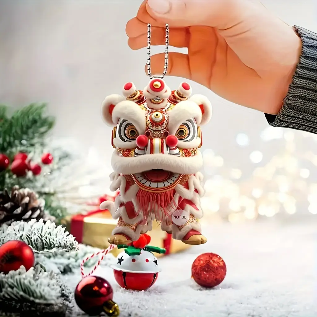 Car Hanging Lion Acrylic Pendant Car Rearview Mirror Hanging Car Hanging Bag Small Hanging Ornament