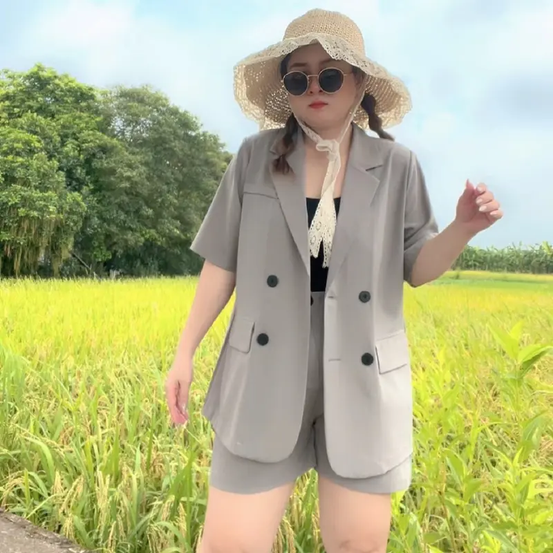 S115 - SET VEST NỮ KÈM QUẦN SHORT, KHÔNG KÈM ÁO TRONG Kem Top Women 5