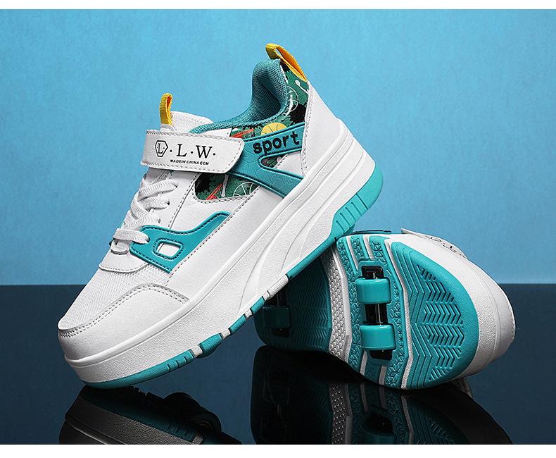 Product Introduction of In Stock Children's Heelys Shoes Roller Skates New Style Heelys Shoes Boys Invisible Student Roller Shoes Adults Walkable Slidable Casual Shoes Breathable Mesh Girls 20