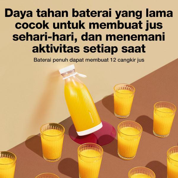 Rockstar bahan yang aman untuk makanan blender 6 bilah mata pisau juicer mini blander 500ml portable usb charge chopper  kekinian 7