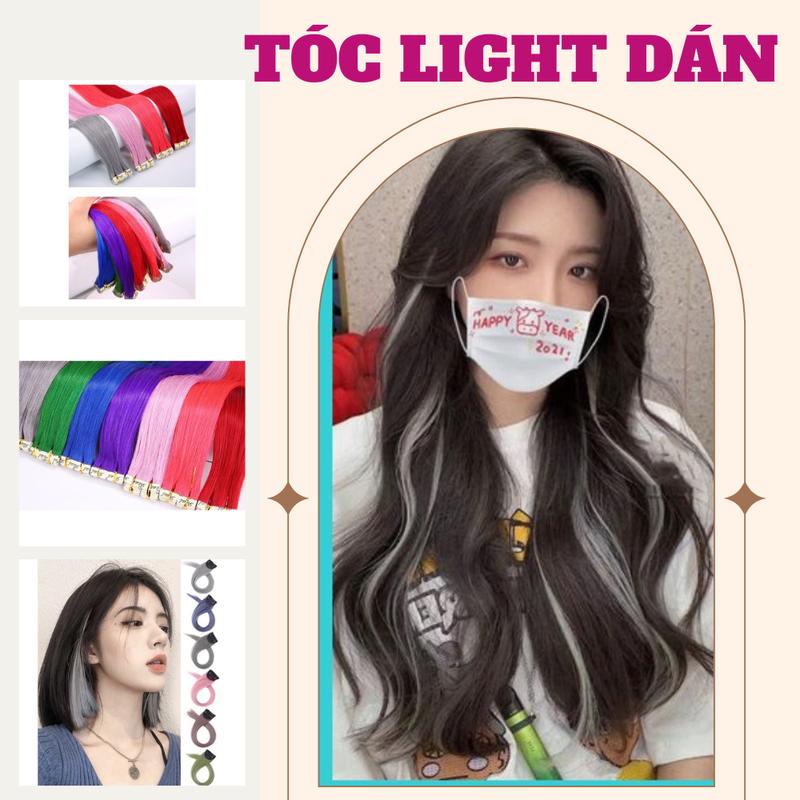 Tóc light dán tóc các màu ( dán tóc light ), sợi dày dặn, mượt - TikTok ...