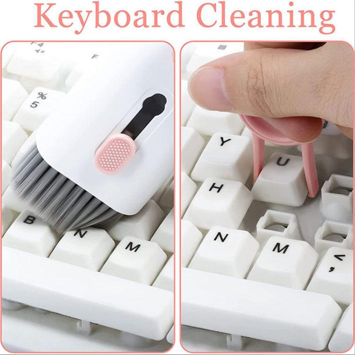 BISA COD 6349 7 in 1 Multifunction Pen Cleaner / Sikat Folding with Key Puller Pembersih Cleaning 2