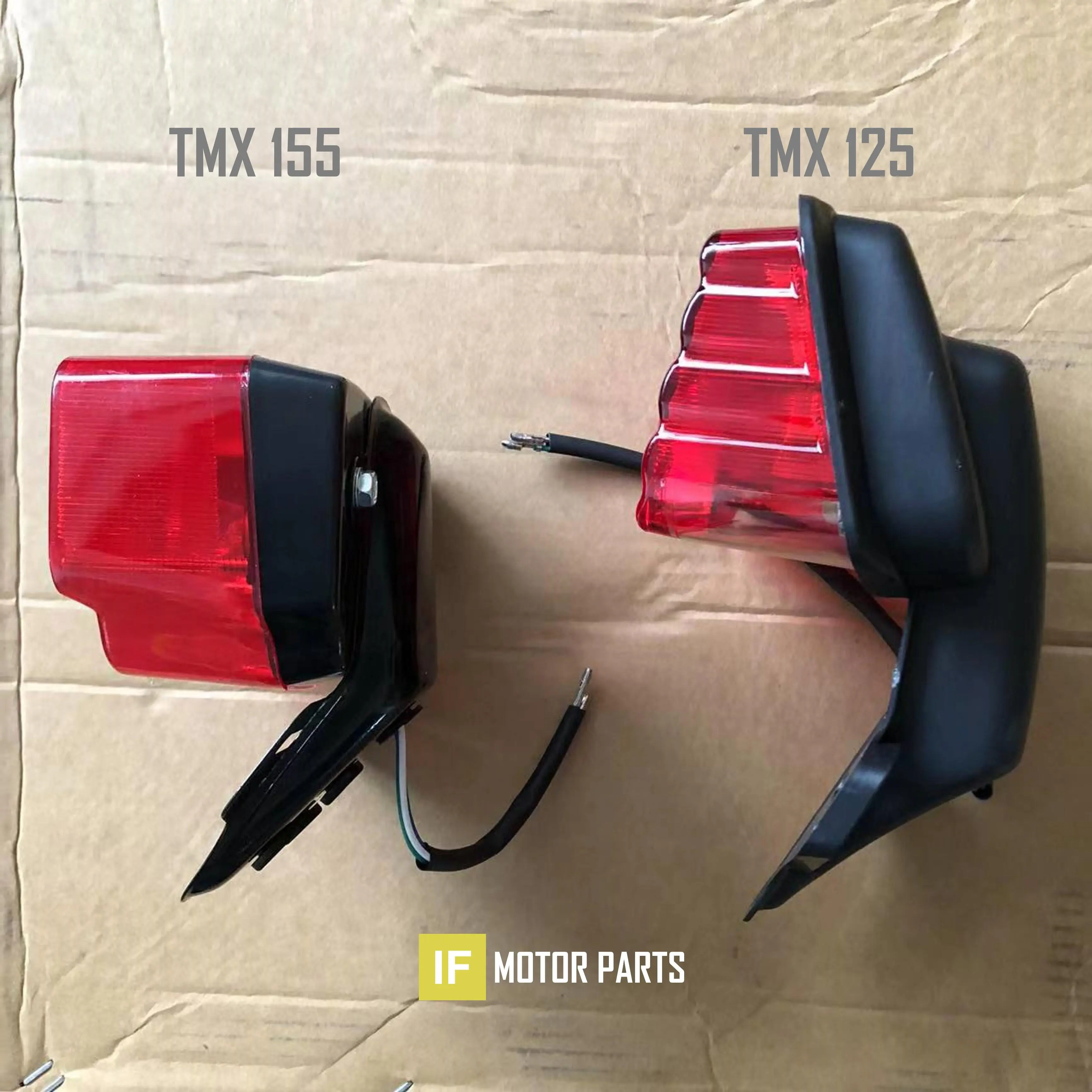 [Tail light] Honda TMX 155 RUSI 125 150 175 Red Tail Light w/Bracket Bulb Assembly ni IF MOTOR