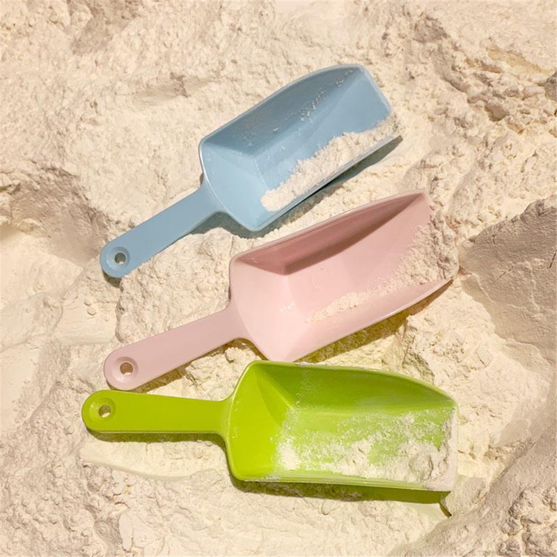 Product Introduction of Candy Colors Multifunctional Frosted Small Shovel Kitchen Flour Grain Candy Coffee Bean Ice Scoops Party Buffet Kitchen Tools 10