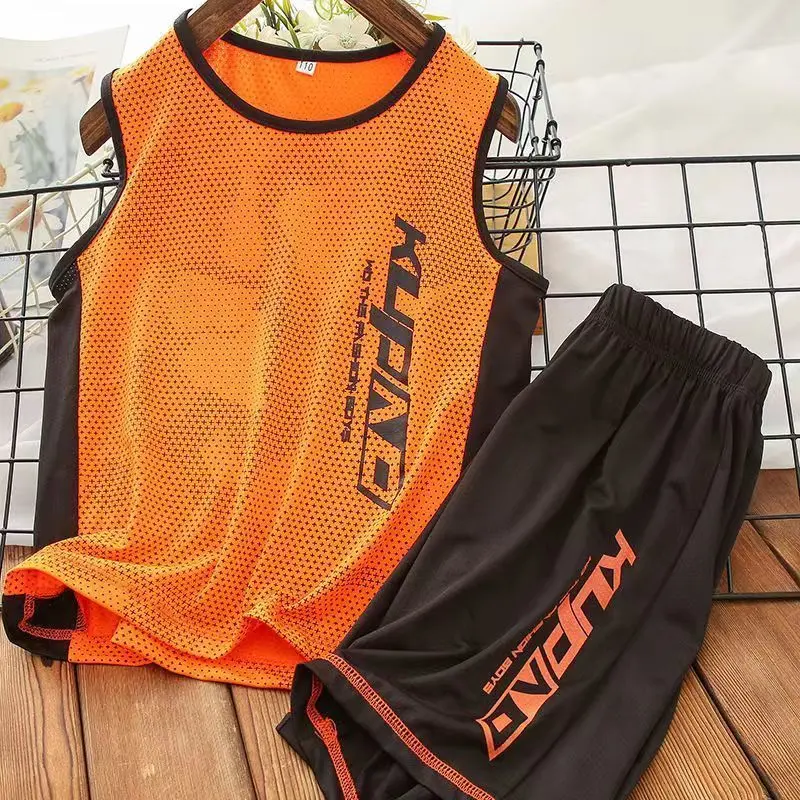 Bộ Đồ Ngắn Không Tay Nhanh Khô Mùa Hè Cho Bé Trai, Trang Phục Bóng Rổ Thể Thao Trẻ Em, Áo Vest Jersey Mới, Thời Trang 10 Tuổi, Thích Hợp Cho Năm 2025 2