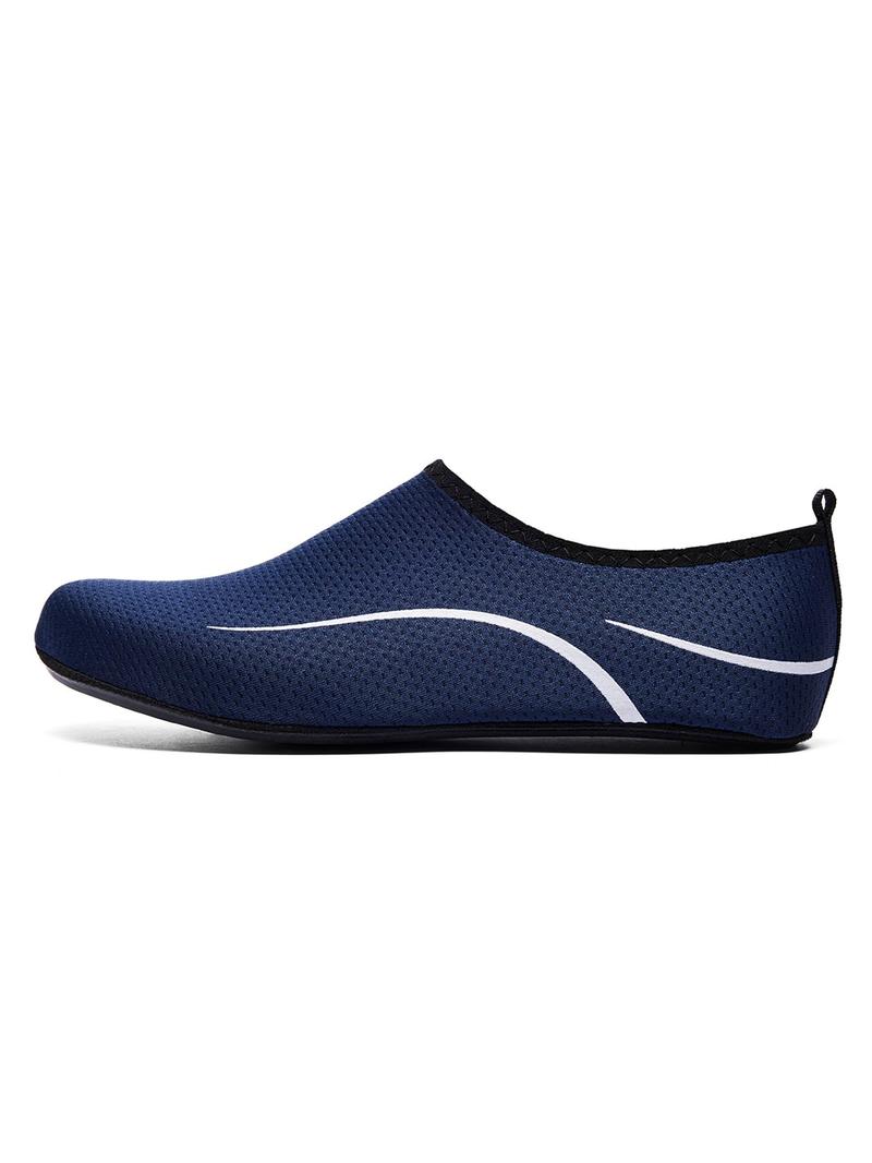 Product Introduction of Men's Striped Pattern Slip on River Trekking Shoes, Breathable Quick Drying Water Shoes, Comfortable Lightweight Sports Shoes for Beach Swimming Surfing 3