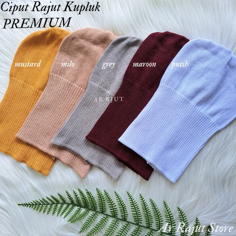 Ciput Rajut Kupluk Premium Inner Jilbab Salur Dalaman Kerudung Anti Pusing Turki Arab Instan  wanita Dewasa 3