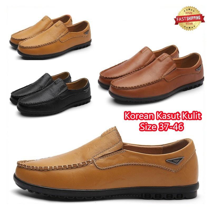 Giày Da Bò Thật Cho Nam, Giày Thời Trang Thường Ngày, Cao Su Chống Trượt Shoes 0