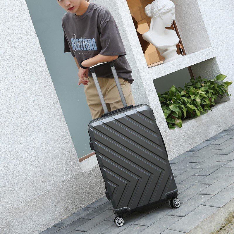 COD [รับประกัน 2] Traveler  กระเป๋าเดินทาง ขนาด 20 และ 24 นิ้ว กระเป๋าเดินทางล้อลาก รุ่น T4 วัสดุ ABS+PC 100% แข็งแรง ยืดหยุ แท้ 4