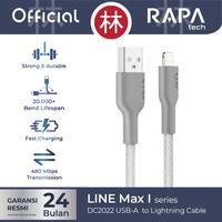Gambar RAPAtech DC2022 - LINE MAX I - USB-A to Lightning Cable 2.4A 120 cm - biru dari Liem Group Kota Administrasi Jakarta Barat 4 Tokopedia