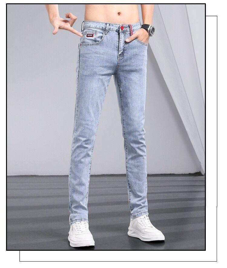 Product Introduction of Quần Jean Màu Sáng, Cao Cấp, Thương Hiệu Thời Trang Nam, Dáng Ôm, Quần Co Giãn, Quần Dài Ống Đứng Hợp Xu hướng Phong Cách Hàn Quốc 7