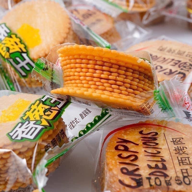 Bánh quy đồng tiền hộp 1 ký date mới GIÒN NGON Snack Ăn Vặt Food Thức Ăn