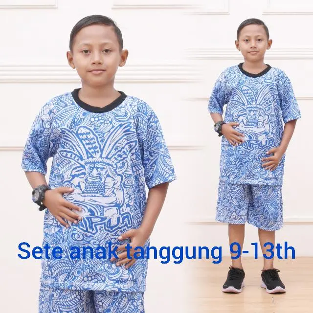 SETELAN BALIKUTA ABG / SETELAN ANAK SEHARI-HARI Lengan pendek Celana 3