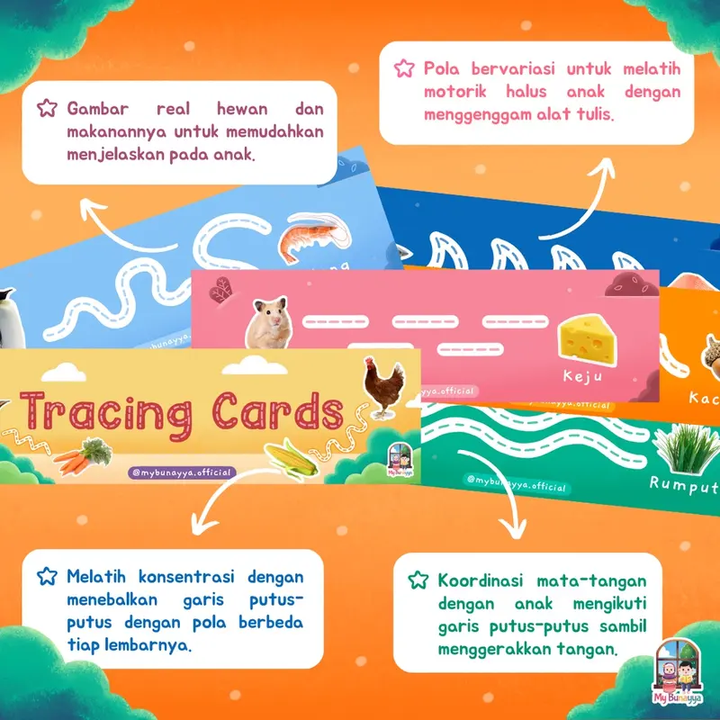 Tracing Cards - Mengenal Hewan - Mengenal Warna - Free Spidol 4