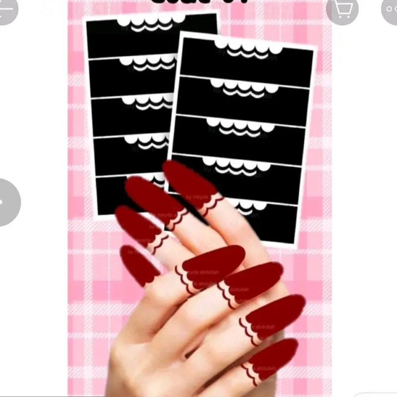 CETAKAN HENNA JARI PENGANTIN / CETAKAN INAI WEDDING MELAYU NAIL ART Hena Kering 4