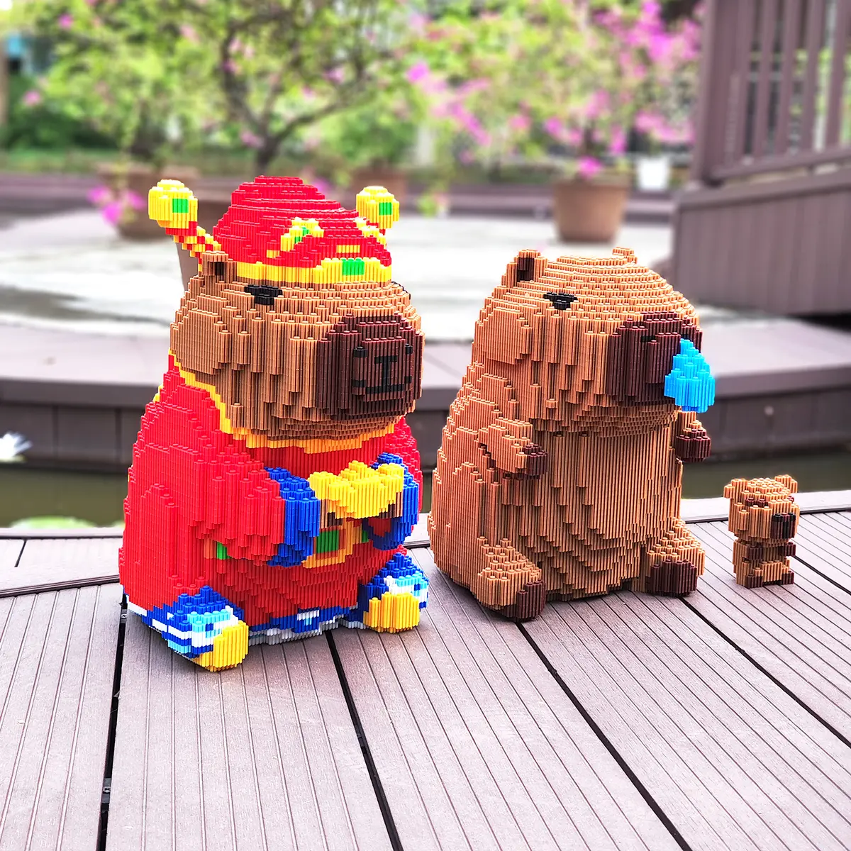 Bộ Lắp Ráp Capybara sổ mũi, Capybara ôm hoa, Capybara noel các mẫu  Đồ Chơi Xếp Hình capybara đẹp Tháo Lắp Toy