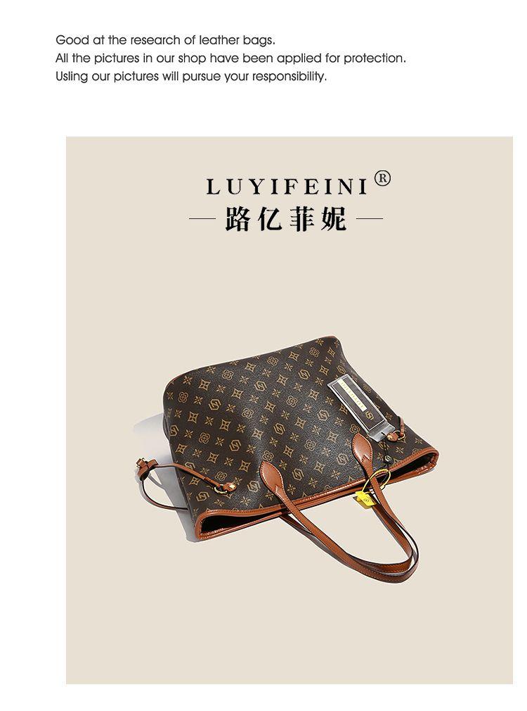 Product Introduction of Túi Tote Cầm Tay Hong Kong, Giá Cả Phải Chăng, Sang Trọng, Cao Cấp, Phong Cách Cổ Điển Da Thật, Thời Trang, Dễ Phối Đồ Thích Hợp Đi Lại, Dung Lượng Lớn, Không Thấm Nước, Túi Đeo Vai Nữ 7