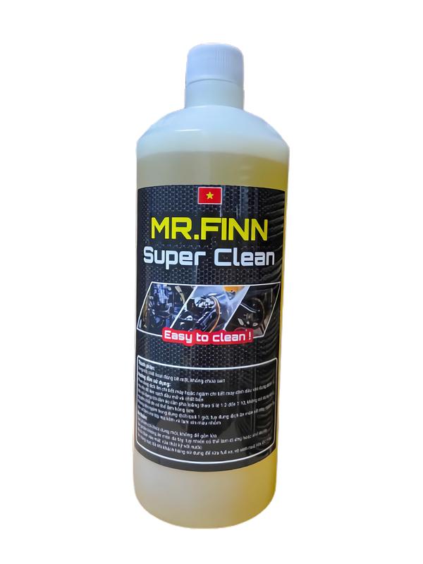   Tặng Khăn  Dung dịch vệ sinh dầu mỡ tẩy rửa dầu nhớt mr.finn super clean mr finn mr.fin mr fin Chai 1L Nước Rửa Xe combo  nước dầu  rửa  sên nước  rửa  xe  không  chạm 