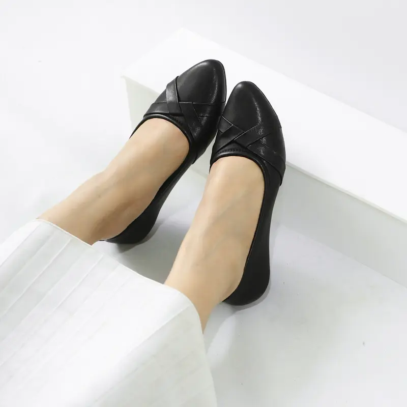 Morilovy Nadhira Sepatu balet flat shoes Karet teplek wanita hitam kerja elegan murah kekinian korean style 2