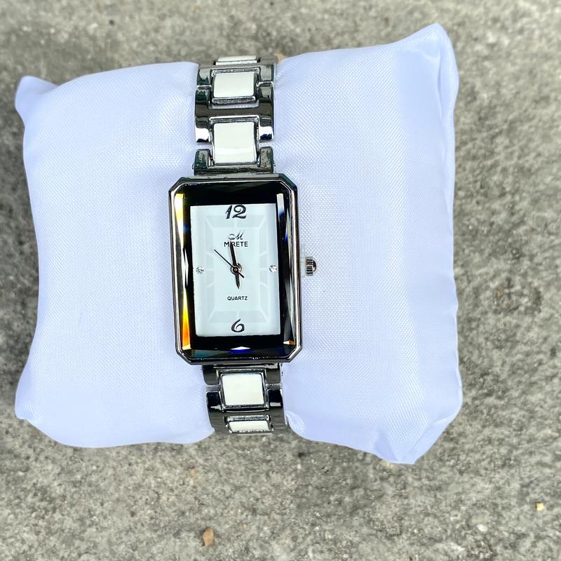 Mirete Jam Tangan Wanita Persegi Analog Rantai Keramik Bahan Stainless Jam Cewek Best Seller Mewah Santai Bisnis Watches 3