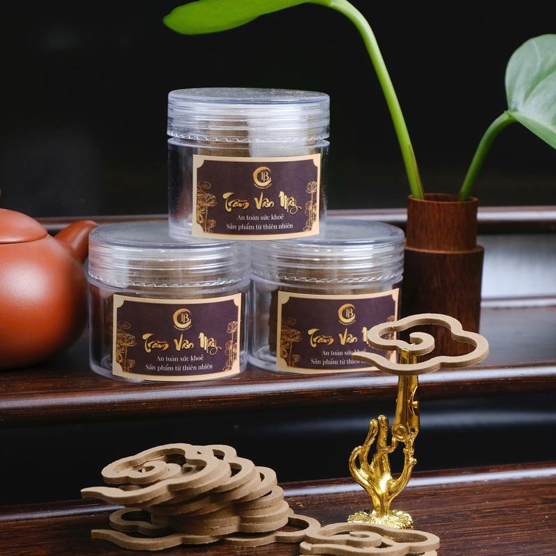 NHANG TRẦM VÂN MÂY  SIZE LỚN - HỘP 15 VÂN   - Trầm Hương Tam Bảo
