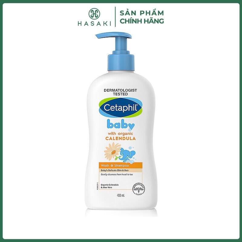 Sữa Tắm Gội Cetaphil Dịu Lành Cho Bé Tinh Chất Hoa Cúc 400ml Baby Wash & Shampoo with Organic Calendula | HASAKI BEAUTY