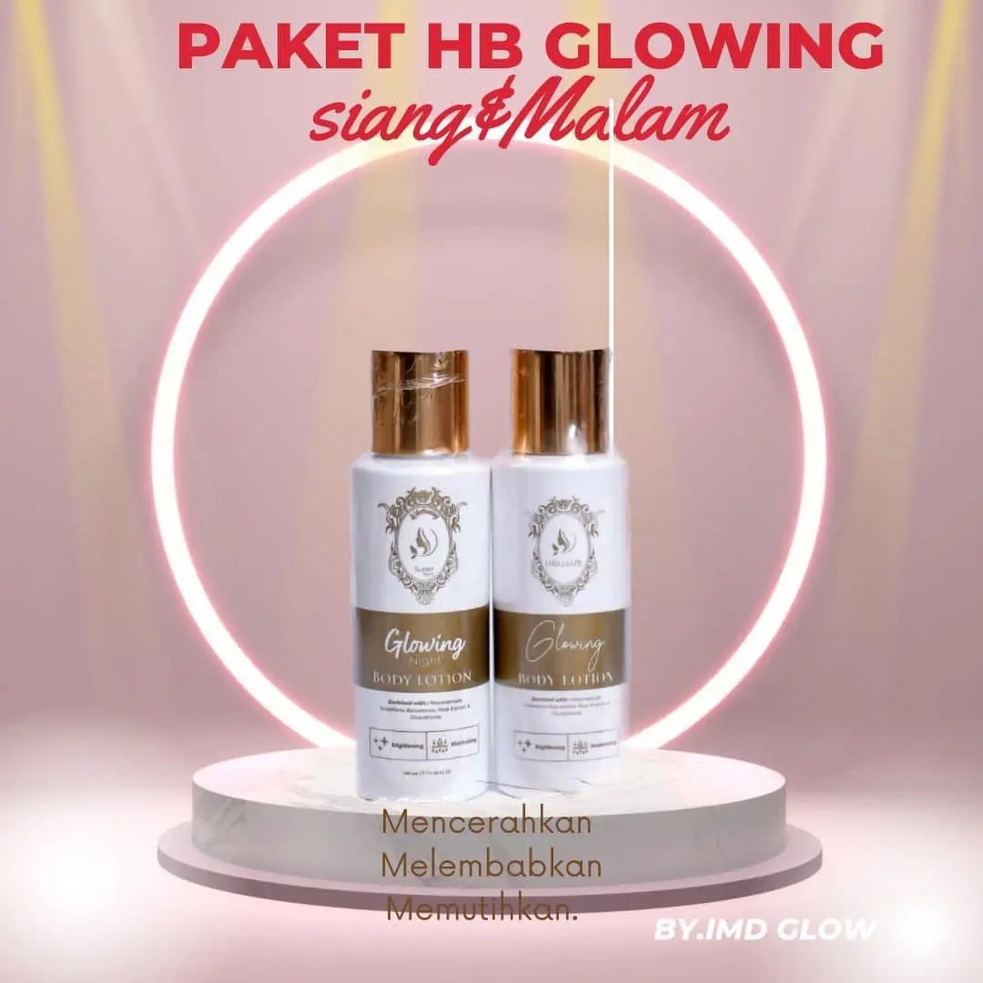 HB super whitening IMD GLOW paket glowing siang+malam Imelda glow
