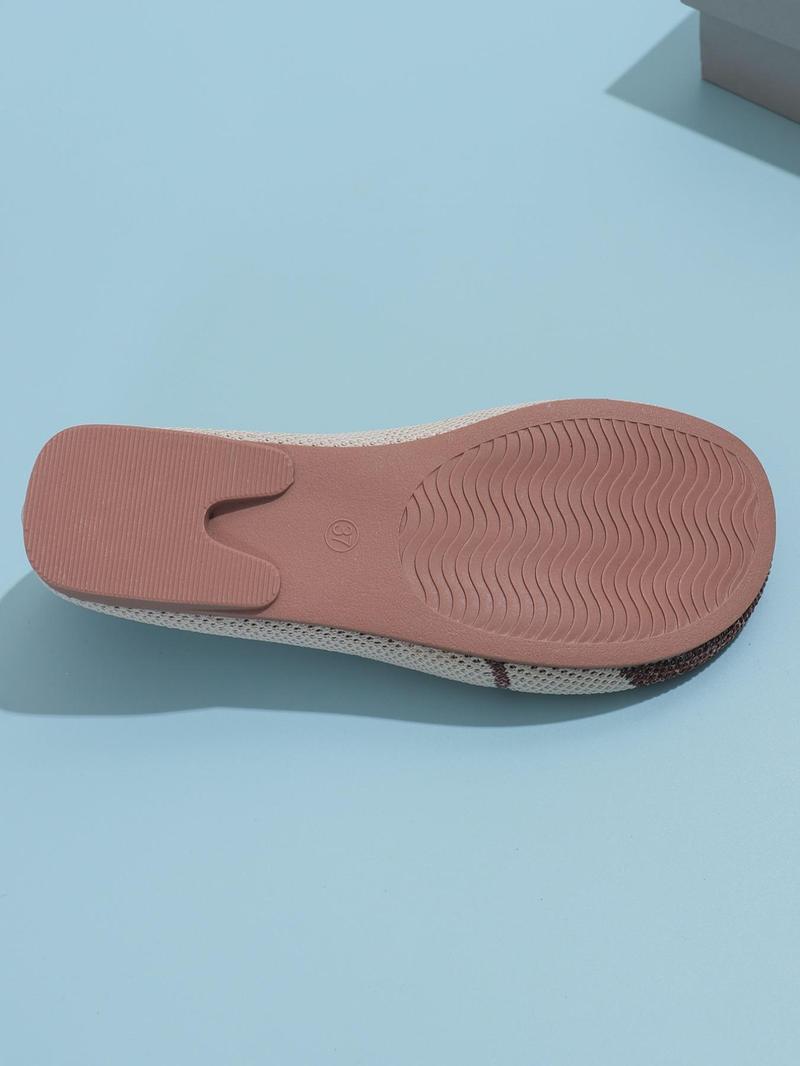 Product Introduction of Women's Fashionable Colorblock Hollow Out Design Slip on Flats, Casual Comfortable Soft Sole Flat Shoes, All-match Commuter Shoes For Work & Daily Wear 17